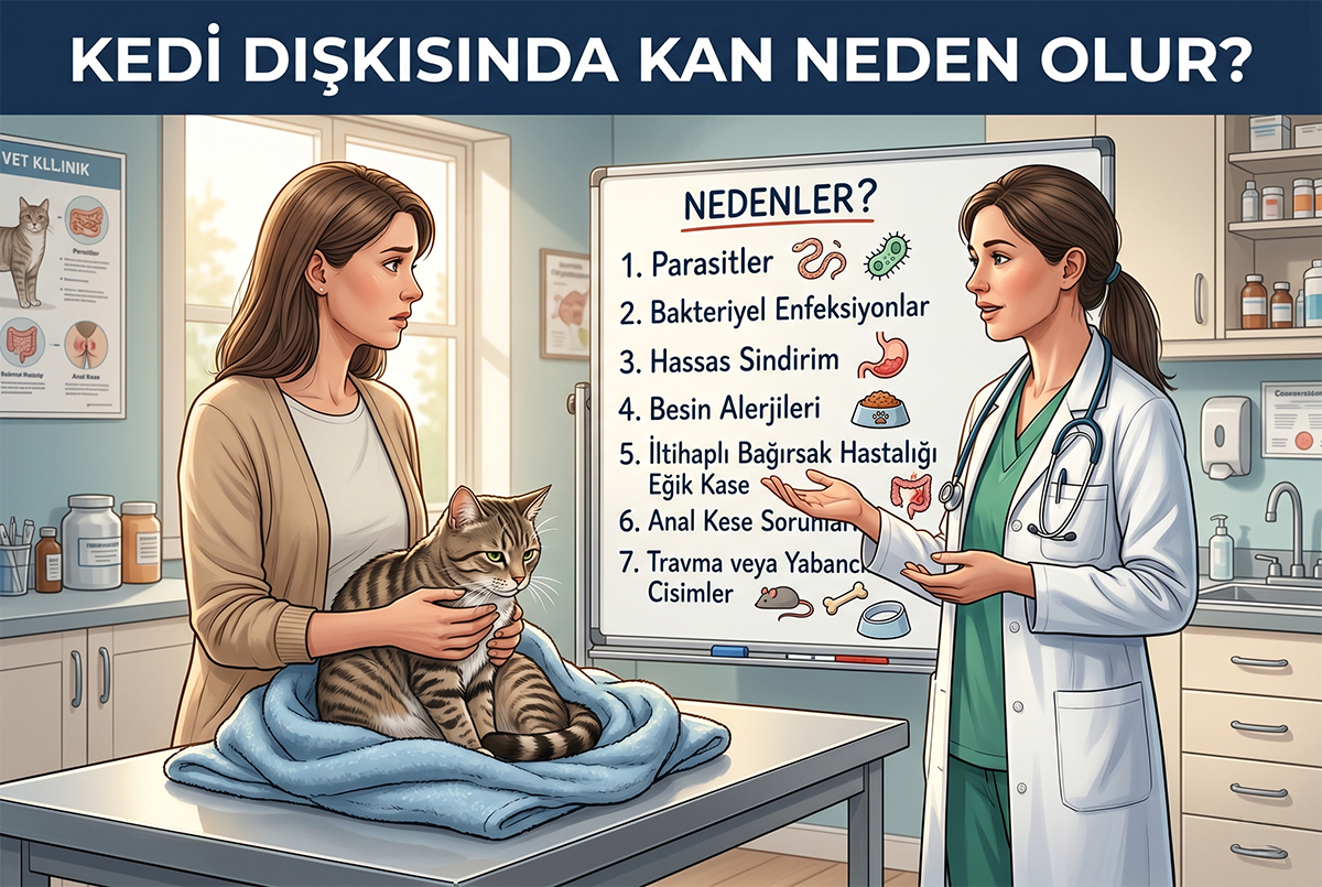 Kedi Dışkısında Kan Neden Olur?