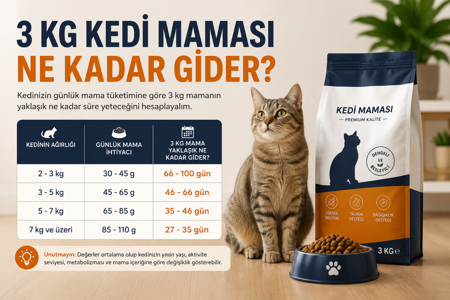 3 KG Kedi Maması Ne Kadar Gider?